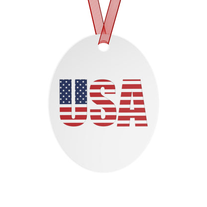 Custom Trump-USA Aluminum Christmas Ornament