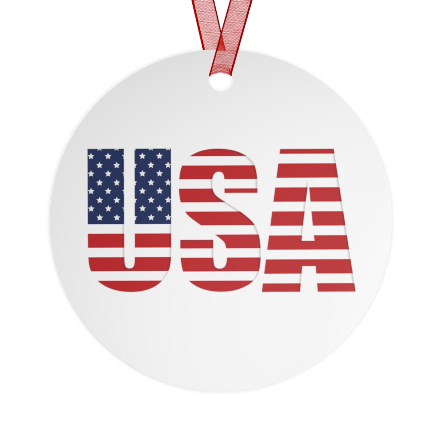 Custom Trump-USA Aluminum Christmas Ornament