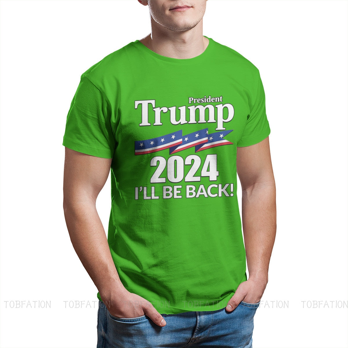 Trump 2024 "I'll Be Back" T-Shirt - Cotton, Sizes to 6XL