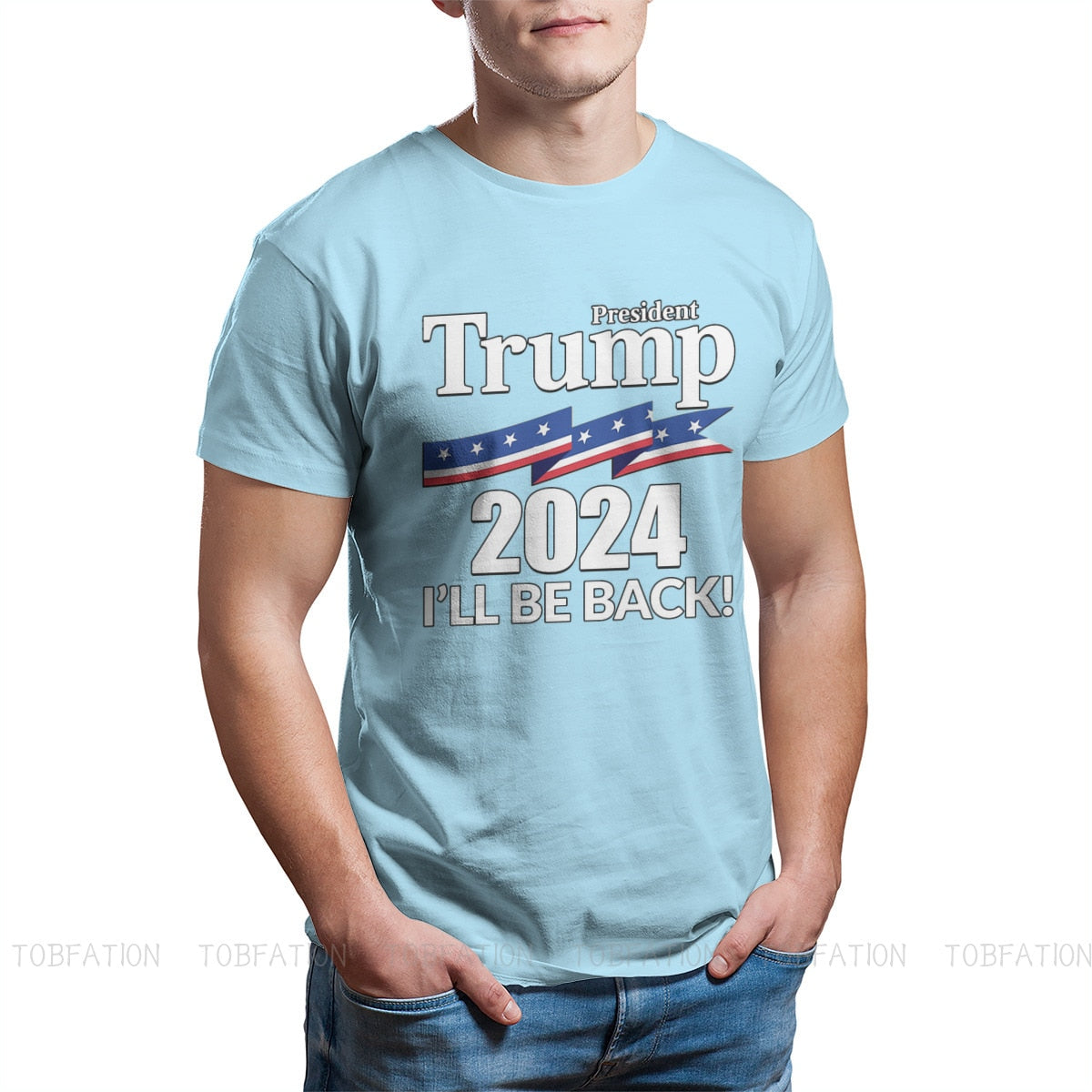 Trump 2024 "I'll Be Back" T-Shirt - Cotton, Sizes to 6XL