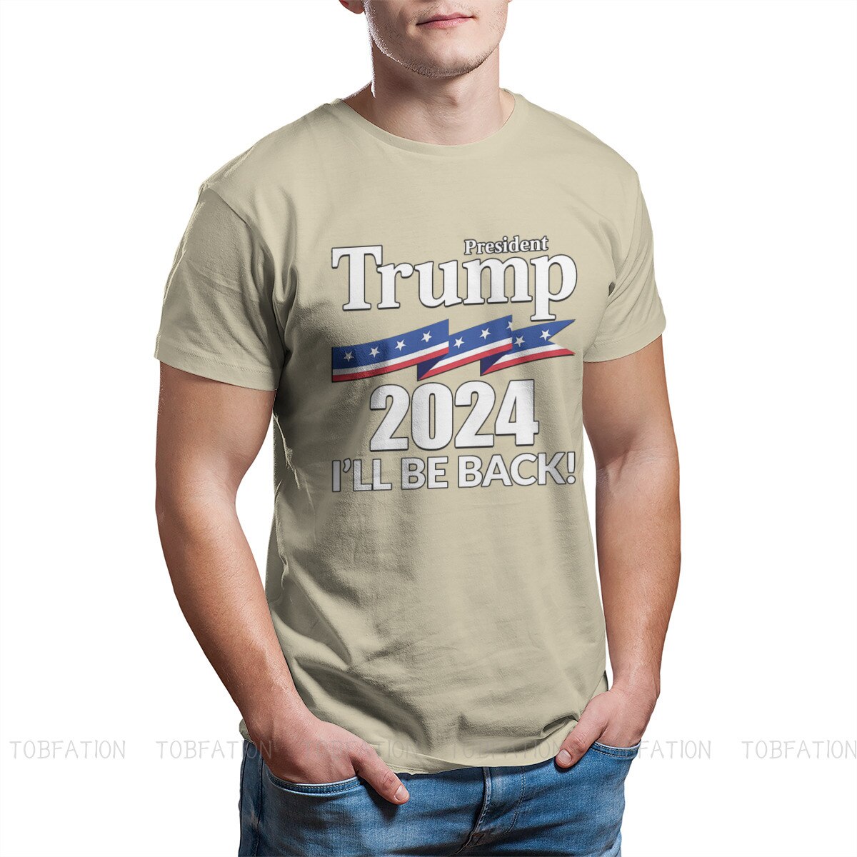 Trump 2024 "I'll Be Back" T-Shirt - Cotton, Sizes to 6XL