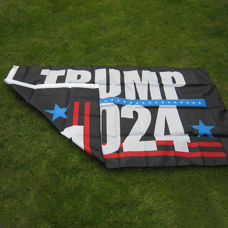 Trump 2024 Flag Polyester Banner / Flag Black