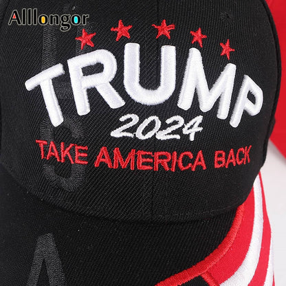 Trump 2024 Cap Baseball Hats "Take America Back" Snapback Embroidered